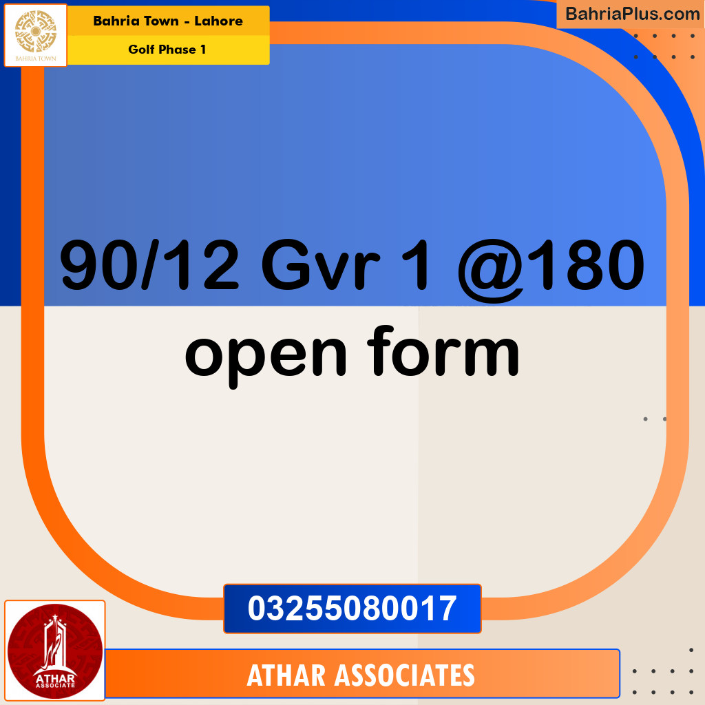 1 Kanal Residential Plot for Sale in Golf Phase 1 -  Bahria Town, Lahore - (BP-249995)