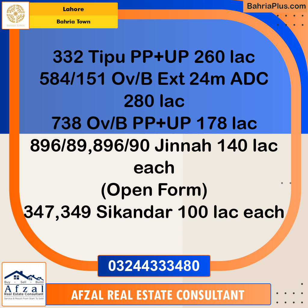 Residential Plot for Sale in Bahria Town, Lahore - (BP-250074)