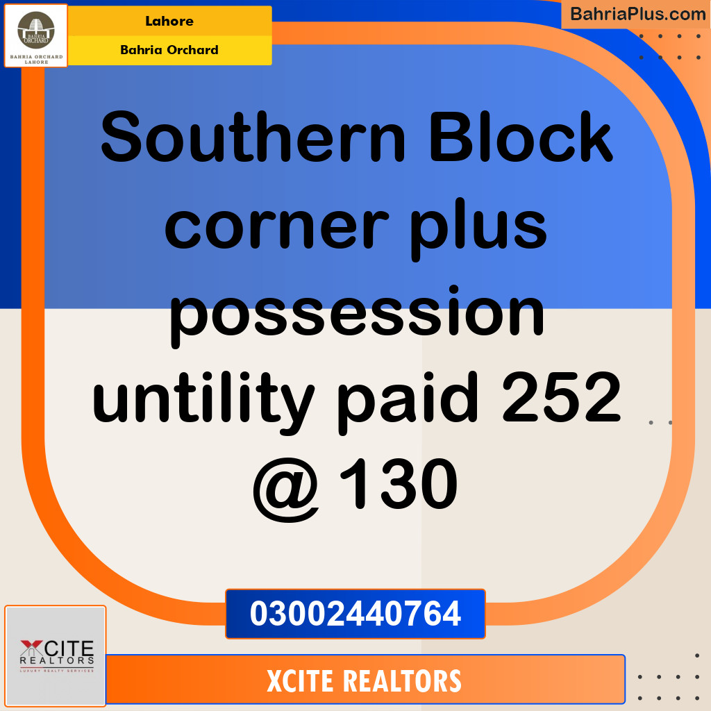 Residential Plot for Sale in Bahria Orchard, Lahore - (BP-250122)