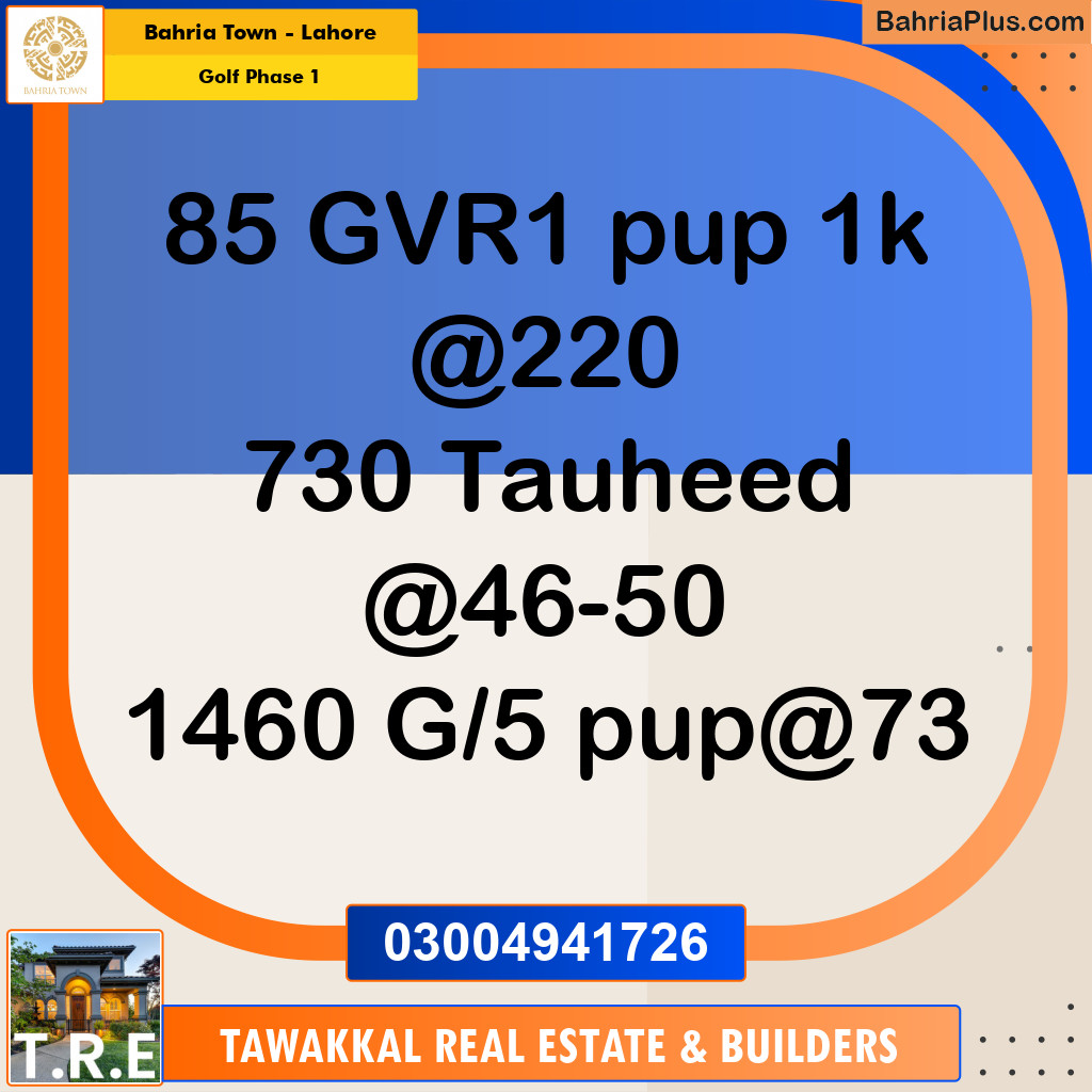 1 Kanal Residential Plot for Sale in Golf Phase 1 -  Bahria Town, Lahore - (BP-250179)