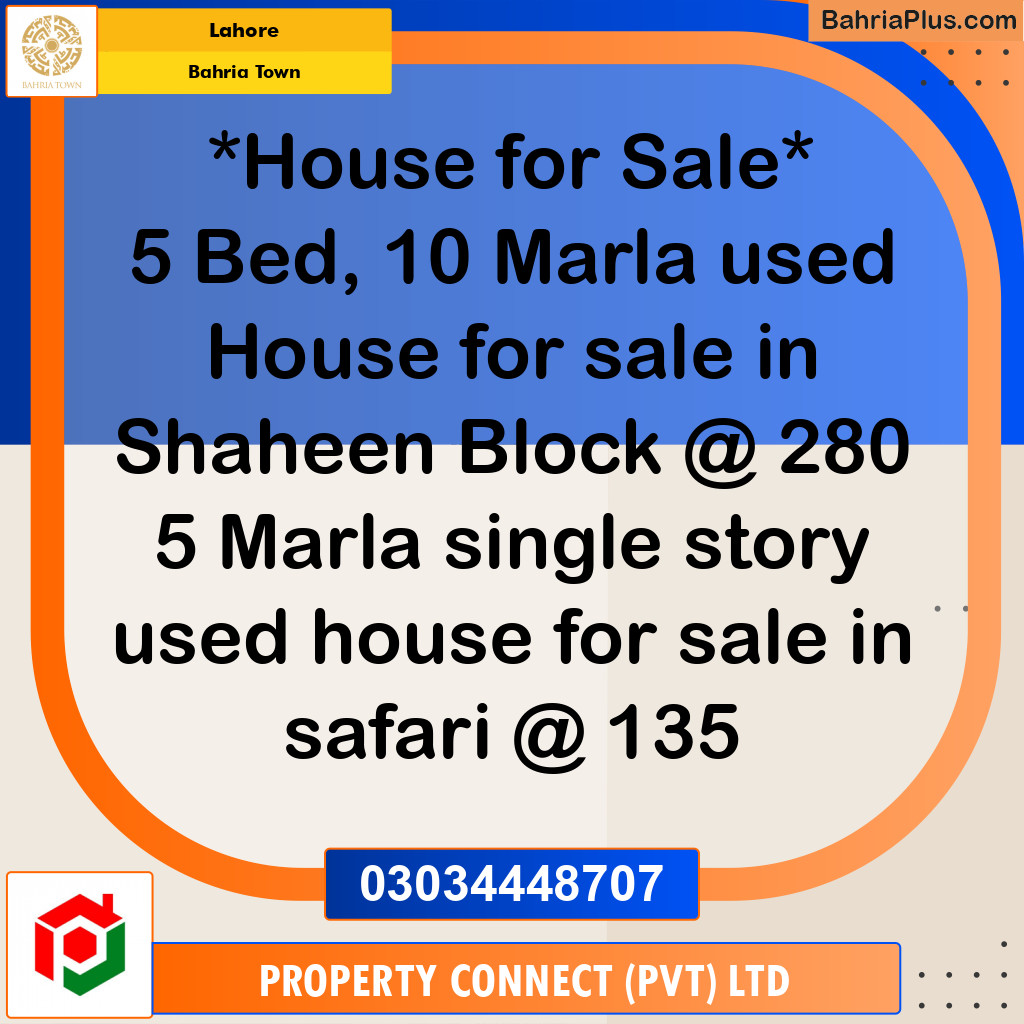Residential House for Sale in Bahria Town, Lahore - (BP-250285)