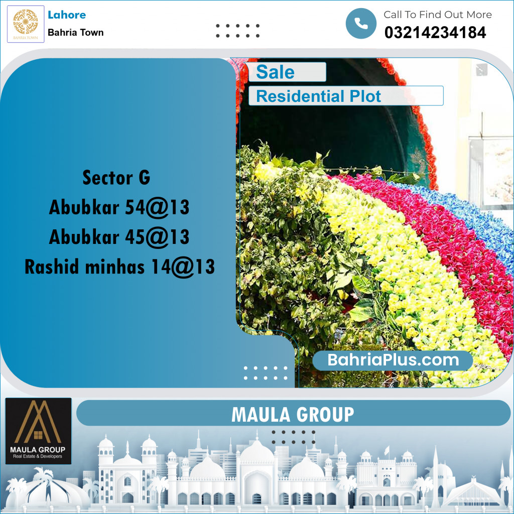 10 Marla Residential Plot for Sale in Bahria Town, Lahore - (BP-250298)