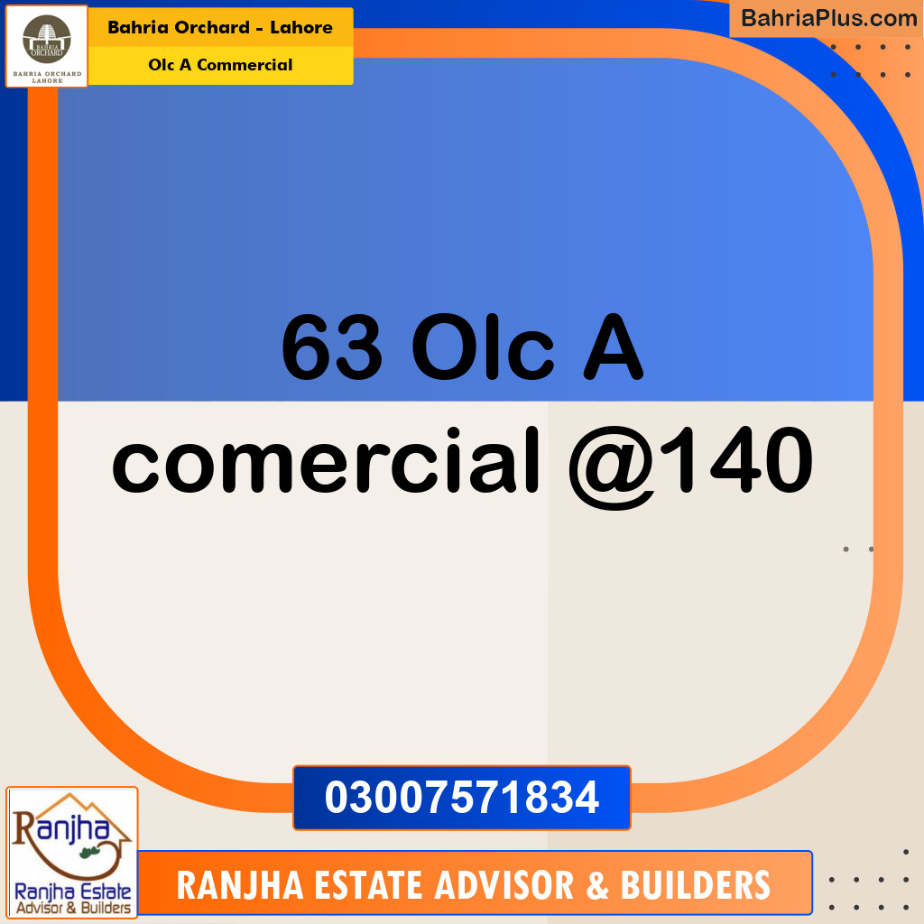 3 Marla Commercial Plot for Sale in OLC A Commercial -  Bahria Orchard, Lahore - (BP-250322)