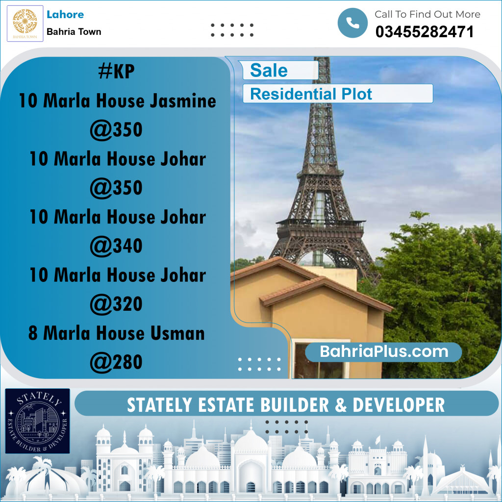 Residential Plot for Sale in Bahria Town, Lahore - (BP-250369)