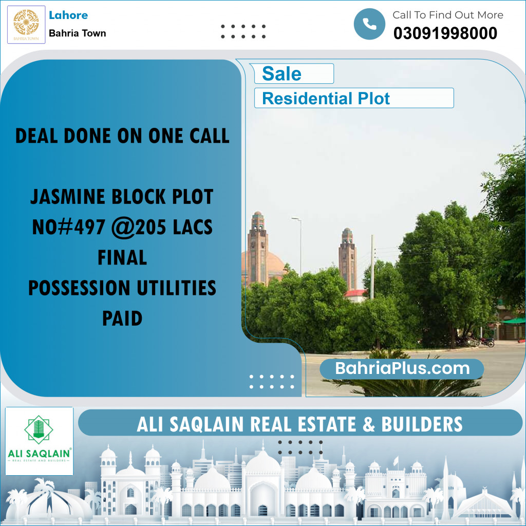 10 Marla Residential Plot for Sale in Bahria Town, Lahore - (BP-250378)