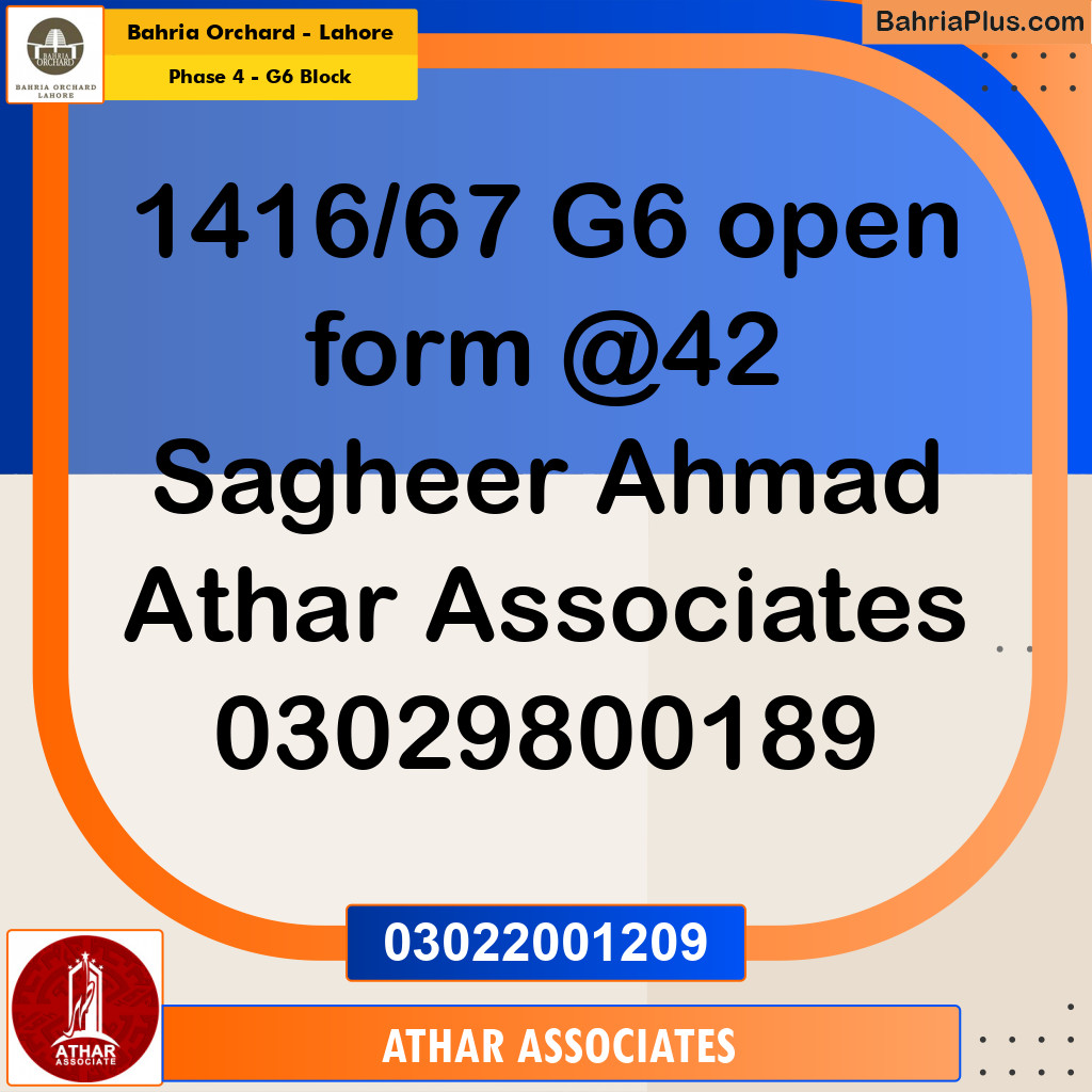 5 Marla Residential Plot for Sale in Phase 4 - G6 Block -  Bahria Orchard, Lahore - (BP-250419)