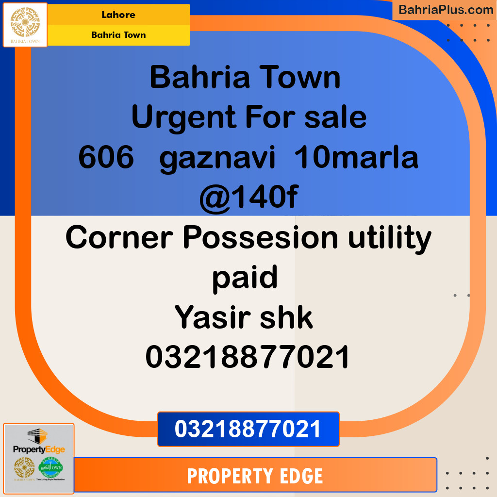 Residential Plot for Sale in Bahria Town, Lahore - (BP-250603)