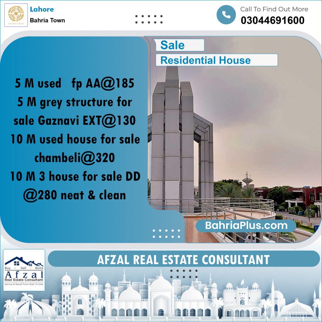 Residential House for Sale in Bahria Town, Lahore - (BP-250614)