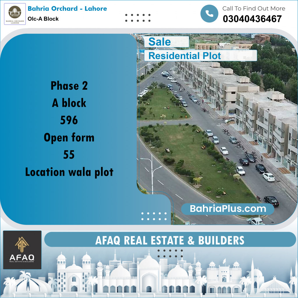5 Marla Residential Plot for Sale in OLC-A Block -  Bahria Orchard, Lahore - (BP-250632)