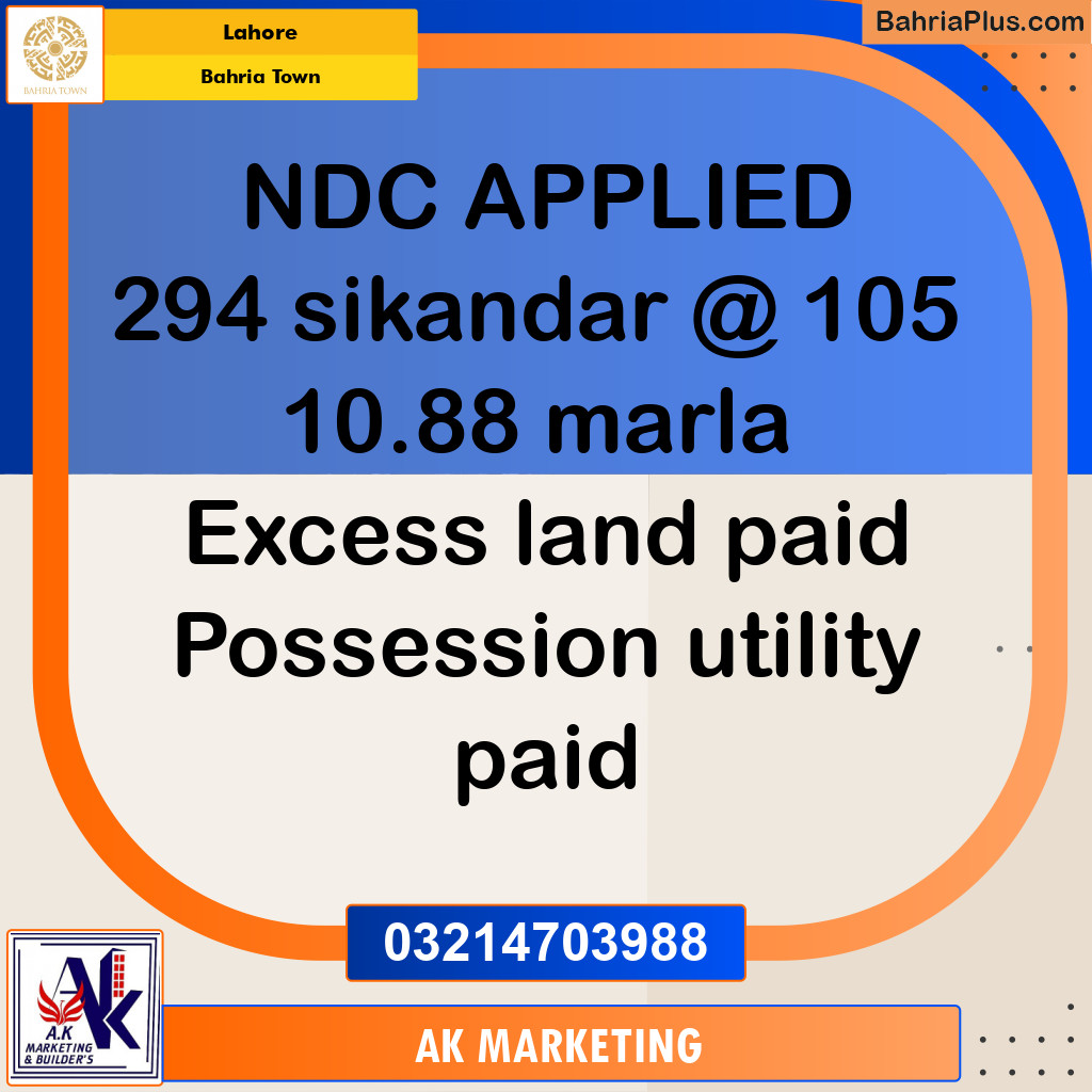 Residential Plot for Sale in Bahria Town, Lahore - (BP-250649)