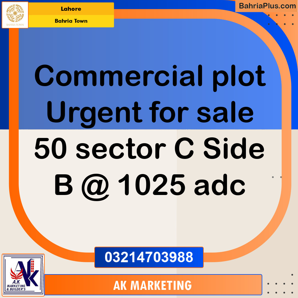 Residential Plot for Sale in Bahria Town, Lahore - (BP-250659)