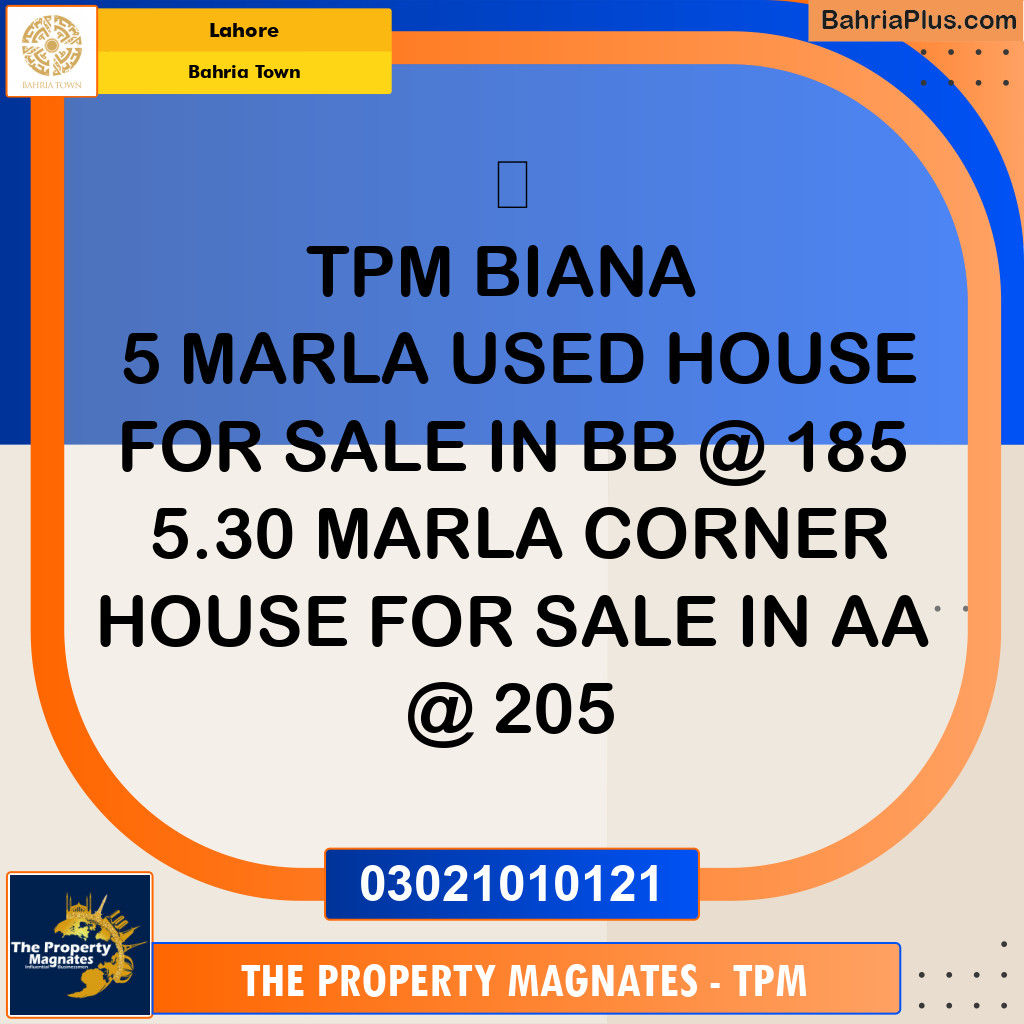 Residential House for Sale in Bahria Town, Lahore - (BP-250801)