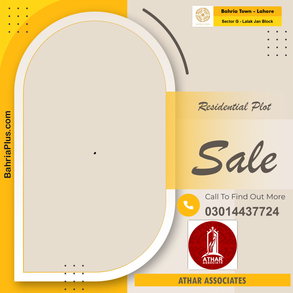 Residential Plot for Sale in Sector G - Lalak Jan Block -  Bahria Town, Lahore - (BP-250840)
