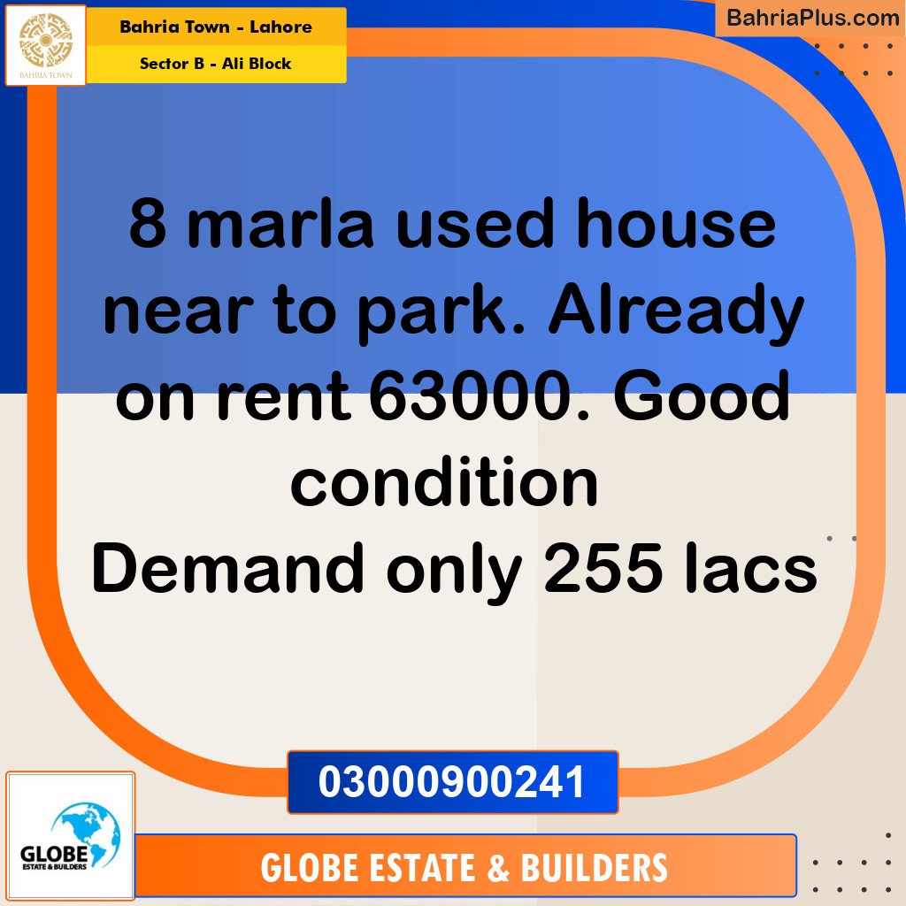 8 Marla Residential House for Sale in Sector B - Ali Block -  Bahria Town, Lahore - (BP-250902)