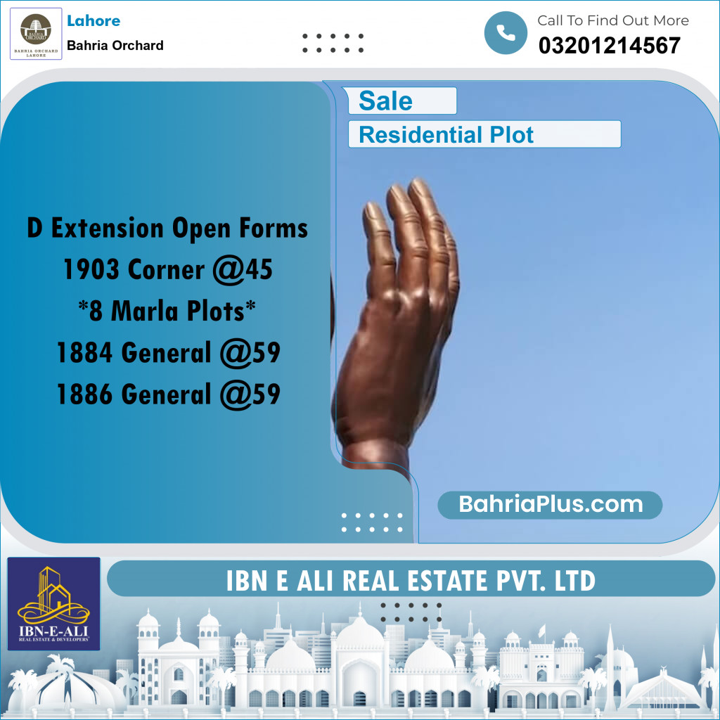 5 Marla Residential Plot for Sale in Bahria Orchard, Lahore - (BP-250940)