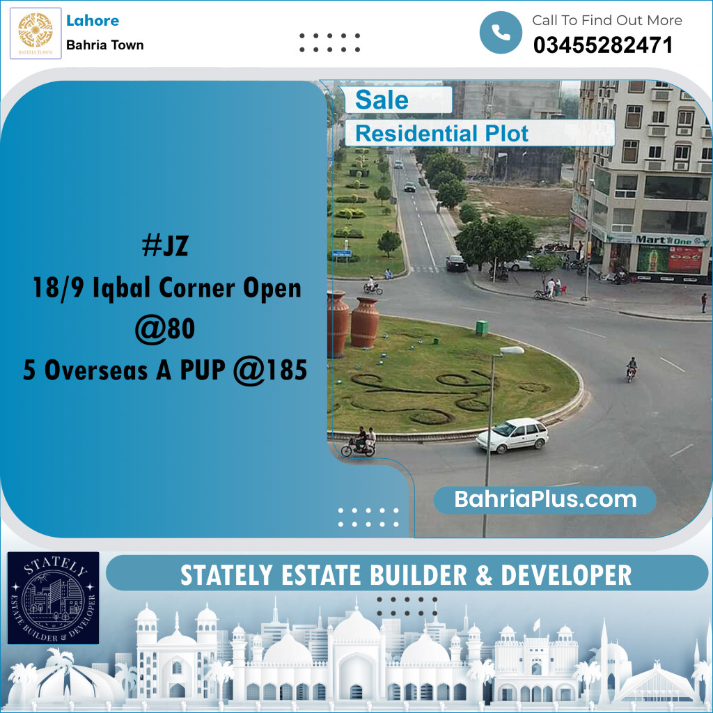 Residential Plot for Sale in Bahria Town, Lahore - (BP-250948)