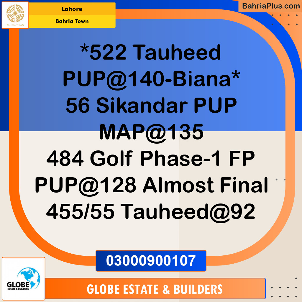 Residential Plot for Sale in Bahria Town, Lahore - (BP-250989)