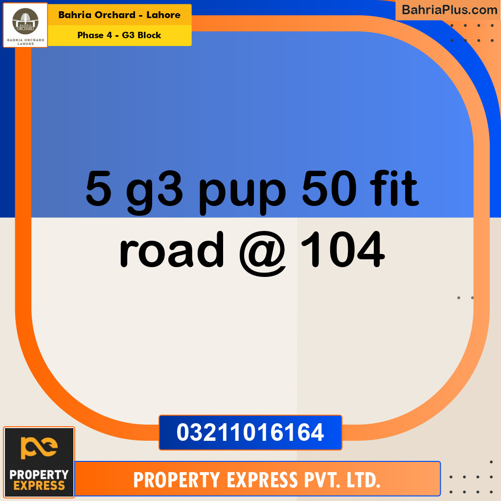 10 Marla Residential Plot for Sale in Phase 4 - G3 Block -  Bahria Orchard, Lahore - (BP-251038)