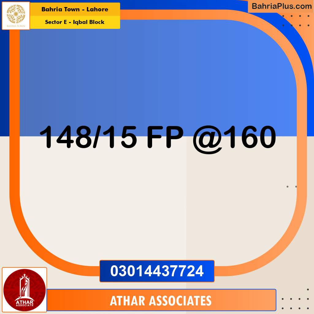 Residential Plot for Sale in Sector E - Iqbal Block -  Bahria Town, Lahore - (BP-251159)