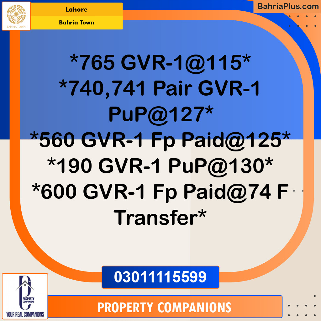 Residential Plot for Sale in Bahria Town, Lahore - (BP-251182)
