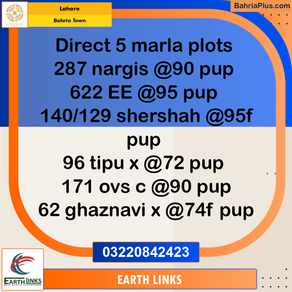 Residential Plot for Sale in Bahria Town, Lahore - (BP-251259)