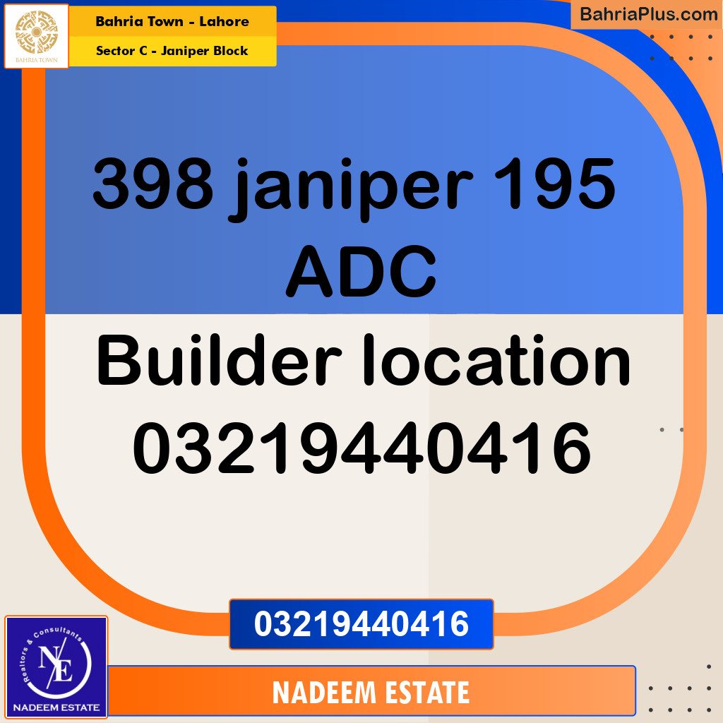 Residential Plot for Sale in Sector C - Janiper Block -  Bahria Town, Lahore - (BP-251348)