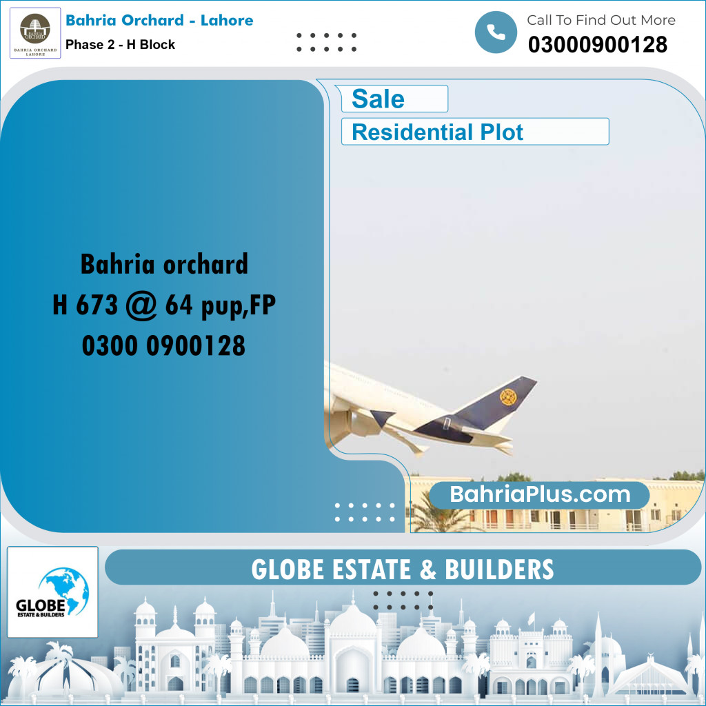 8 Marla Residential Plot for Sale in Phase 2 - H Block -  Bahria Orchard, Lahore - (BP-251453)