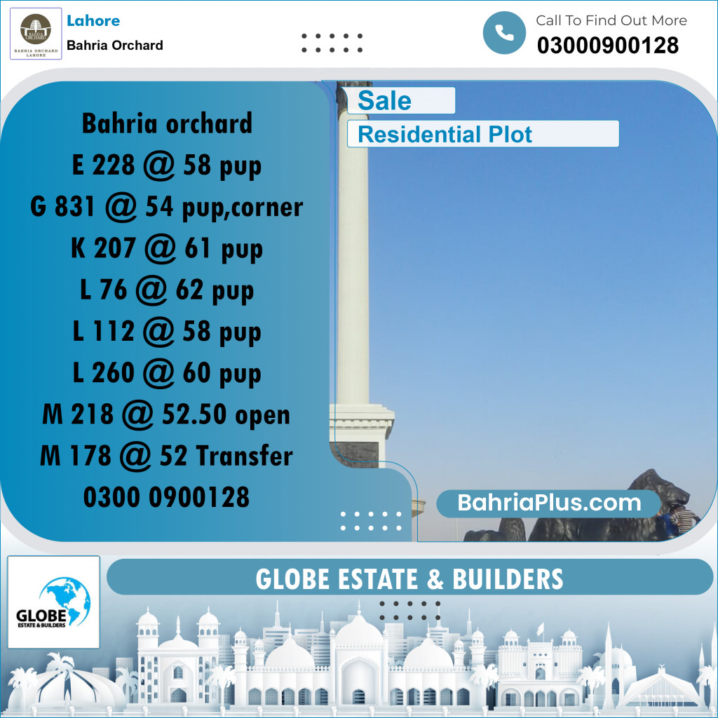 5 Marla Residential Plot for Sale in Bahria Orchard, Lahore - (BP-251456)