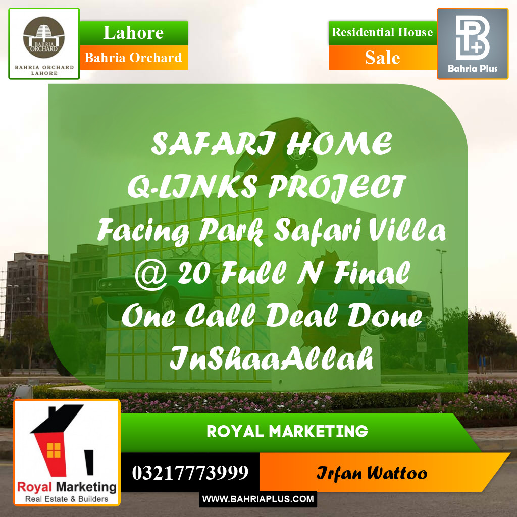 Residential House for Sale in Bahria Orchard, Lahore - (BP-251542)