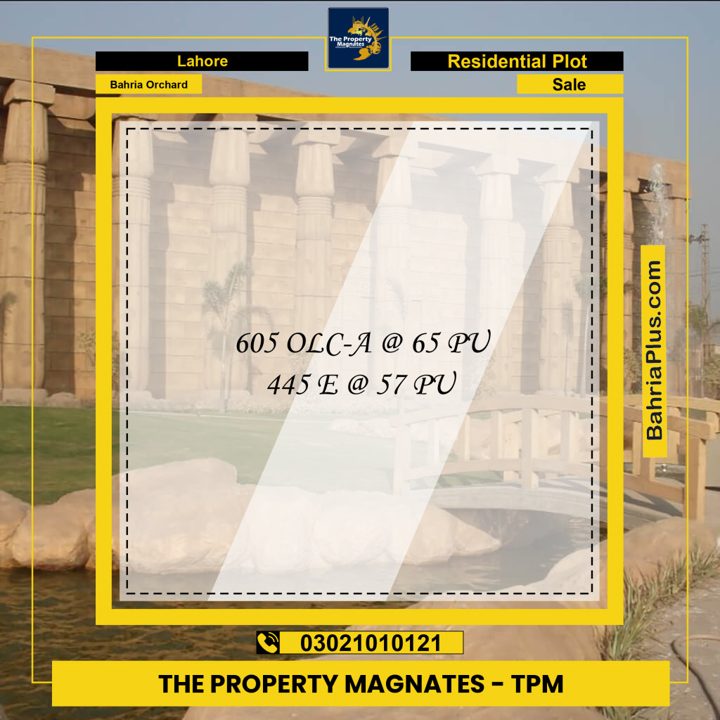 Residential Plot for Sale in Bahria Orchard, Lahore - (BP-251667)