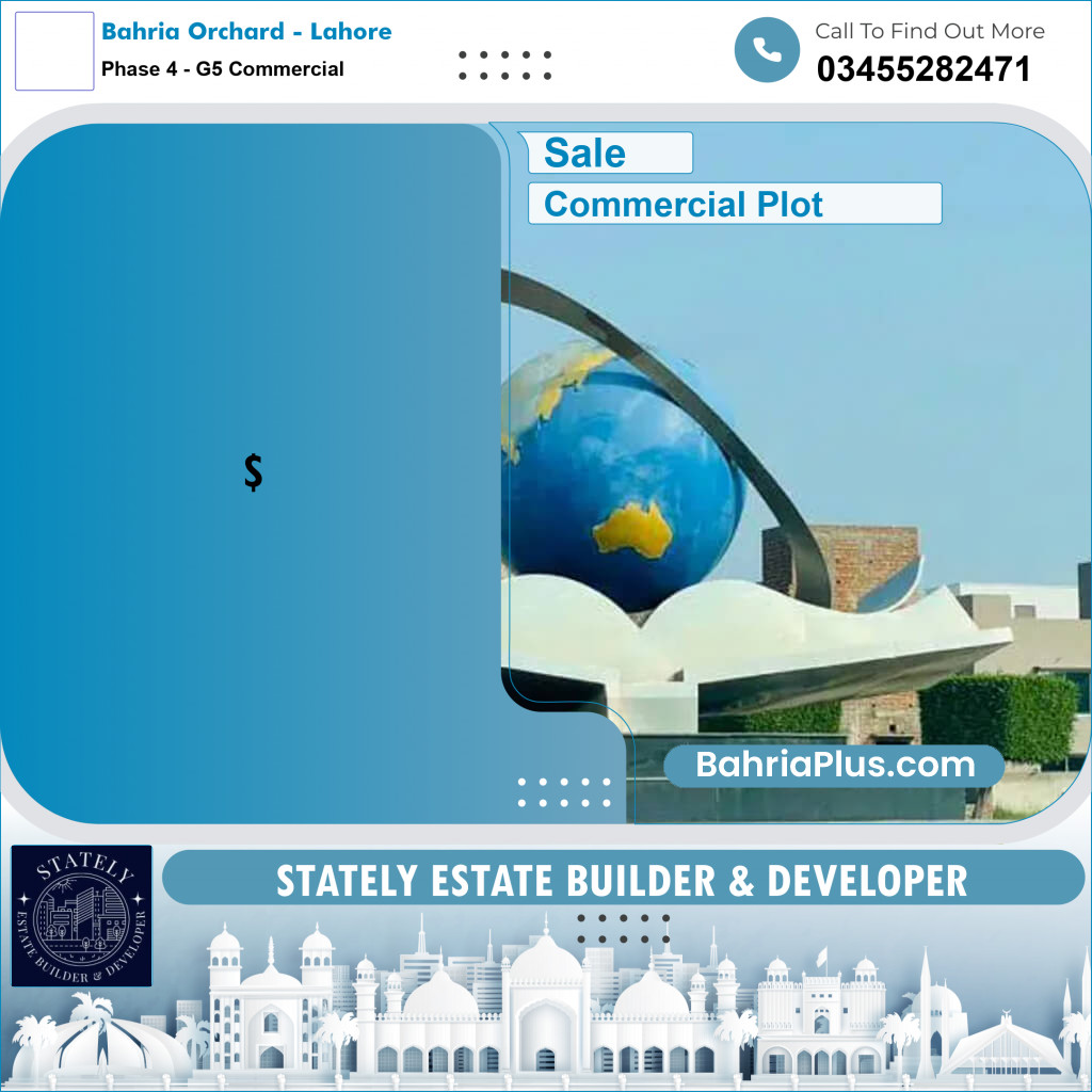 Commercial Plot for Sale in Phase 4 - G5 Commercial -  Bahria Orchard, Lahore - (BP-251803)