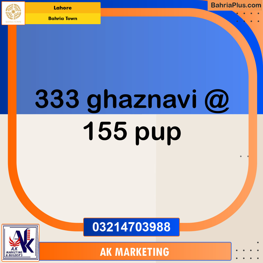Residential Plot for Sale in Bahria Town, Lahore - (BP-251822)