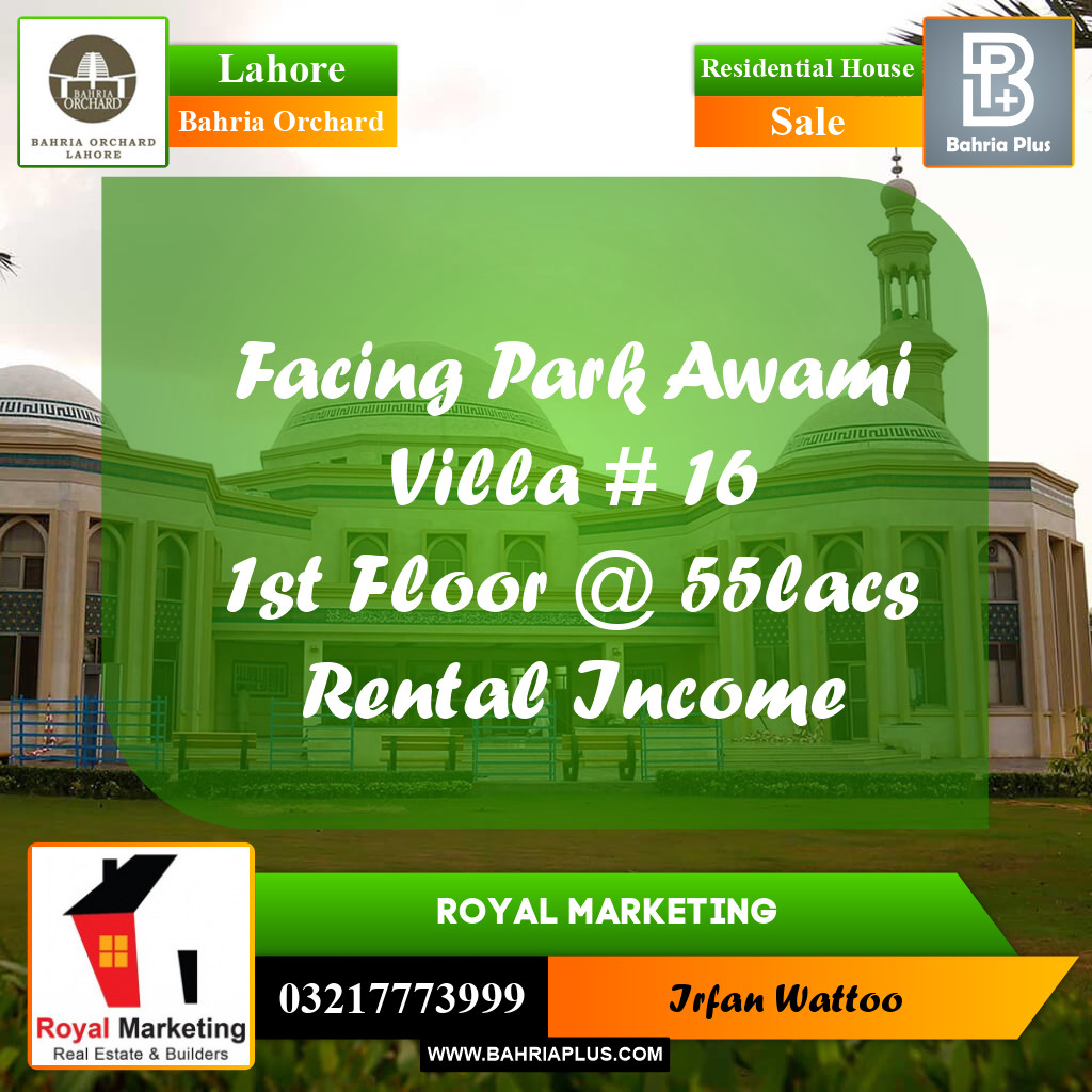Residential House for Sale in Bahria Orchard, Lahore - (BP-252216)