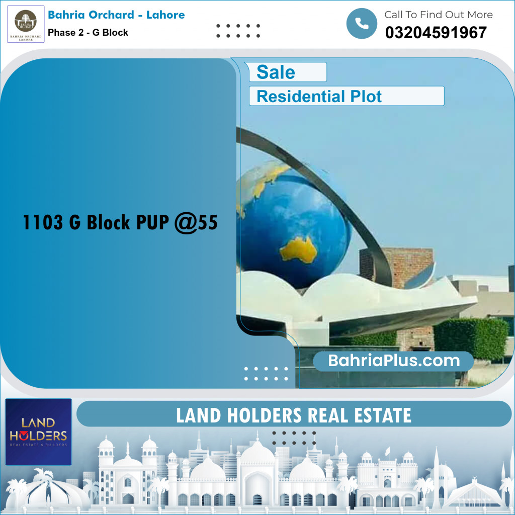 5 Marla Residential Plot for Sale in Phase 2 - G Block -  Bahria Orchard, Lahore - (BP-252239)