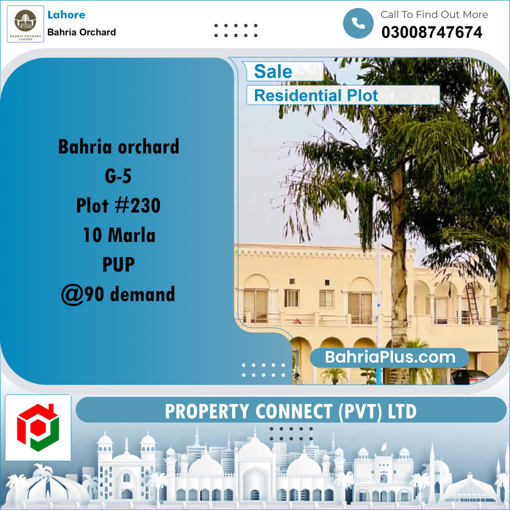 Residential Plot for Sale in Bahria Orchard, Lahore - (BP-252305)