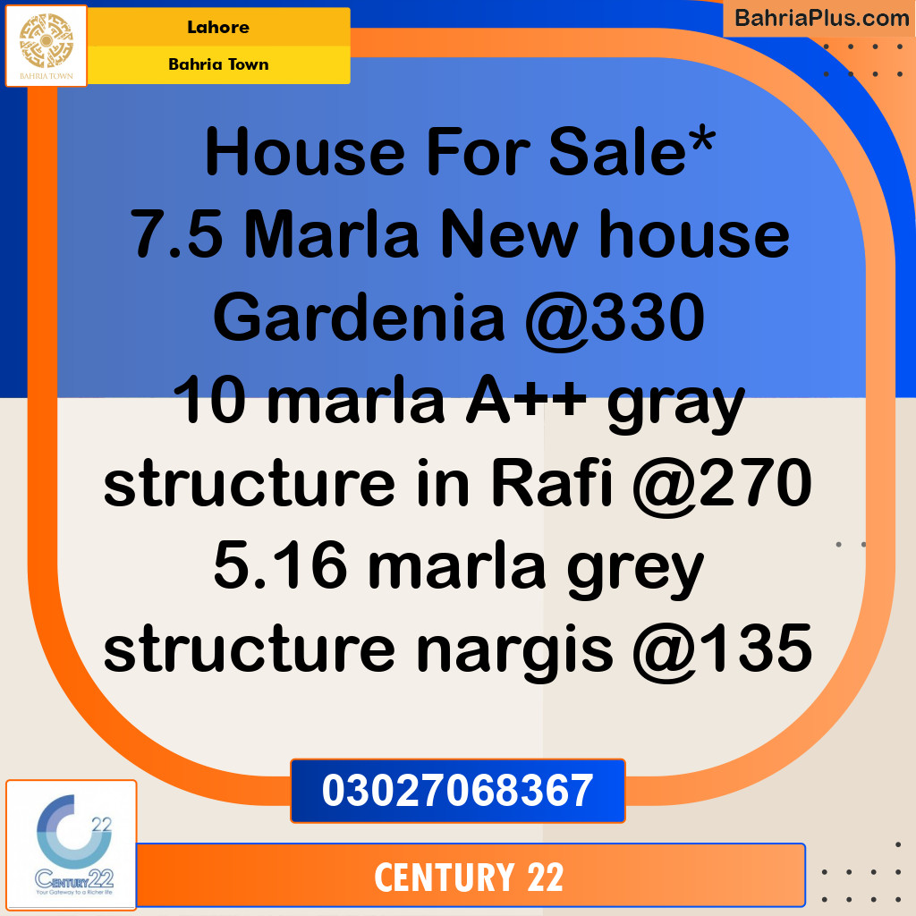 Residential House for Sale in Bahria Town, Lahore - (BP-252345)