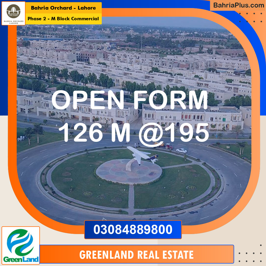 5 Marla Commercial Plot for Sale in Phase 2 - M Block Commercial -  Bahria Orchard, Lahore - (BP-252389)
