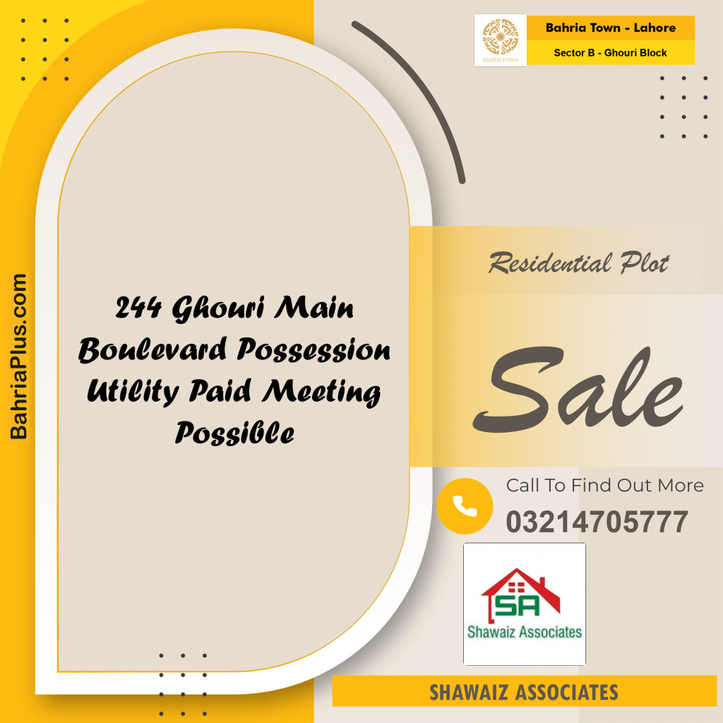 1 Kanal Residential Plot for Sale in Sector B - Ghouri Block -  Bahria Town, Lahore - (BP-252462)