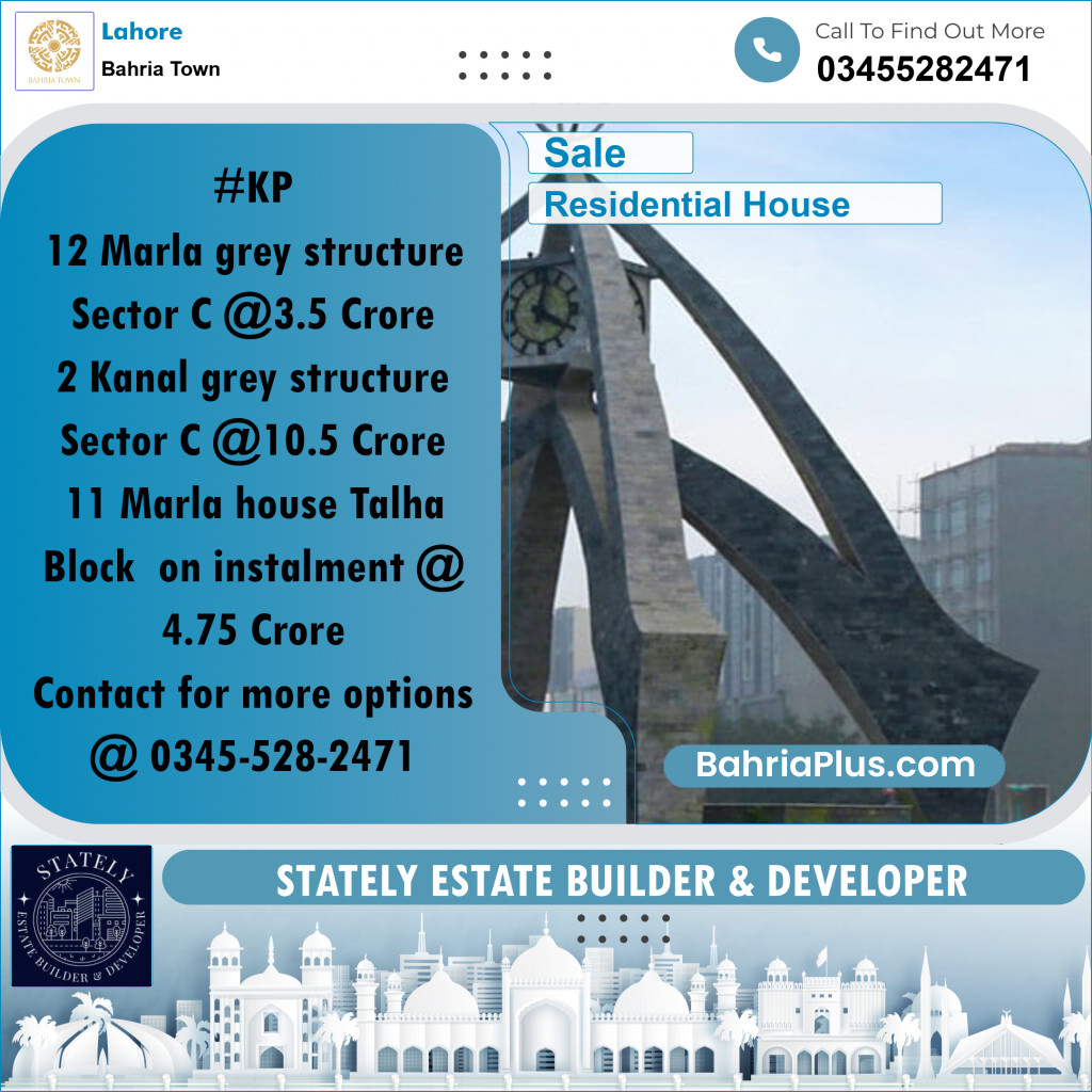 Residential House for Sale in Bahria Town, Lahore - (BP-252531)