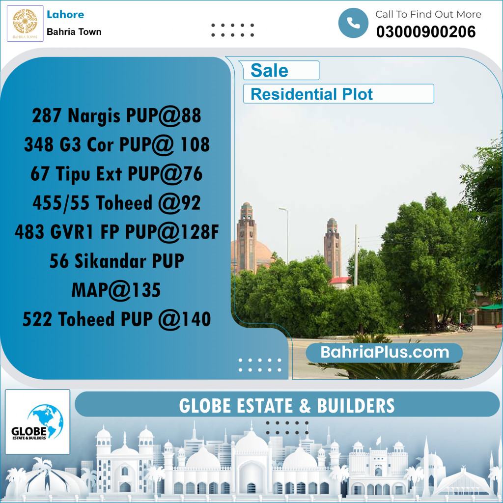 Residential Plot for Sale in Bahria Town, Lahore - (BP-252663)