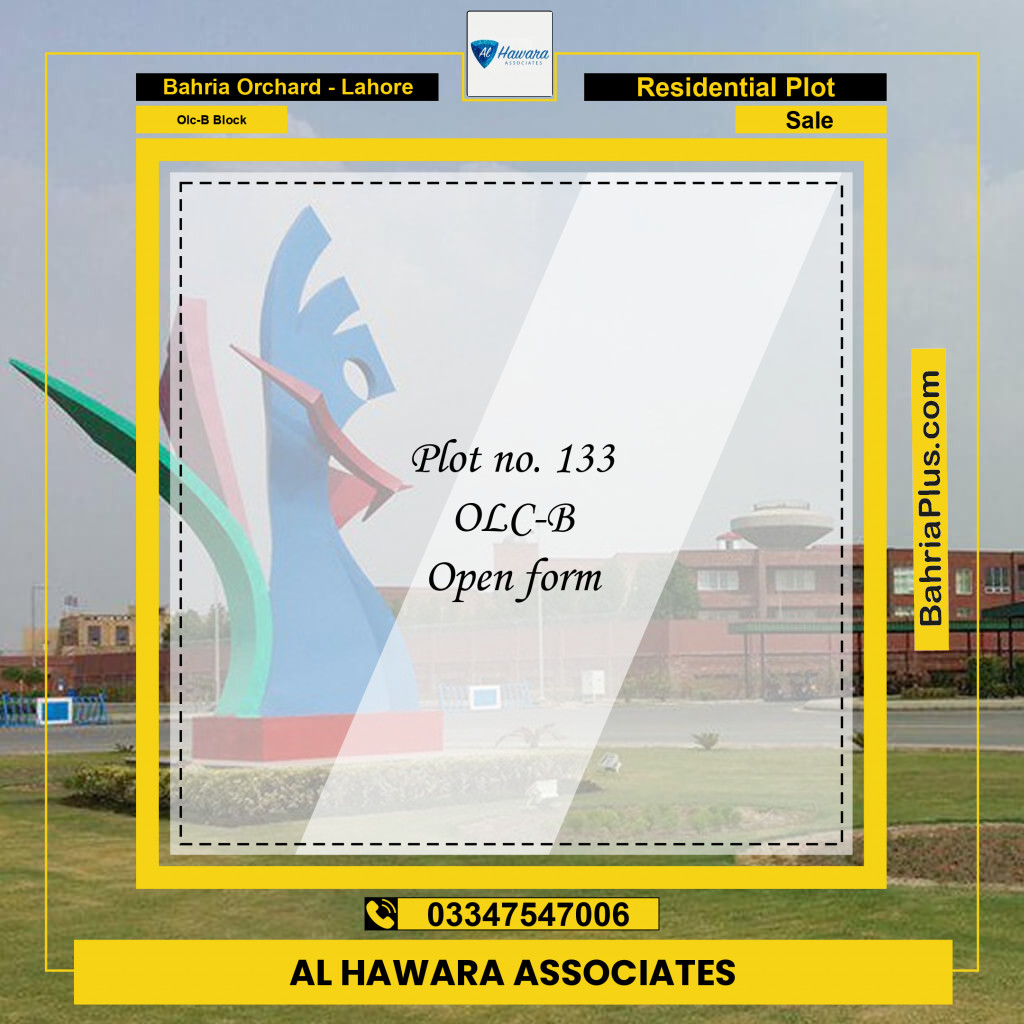 8 Marla Residential Plot for Sale in OLC-B Block -  Bahria Orchard, Lahore - (BP-252686)
