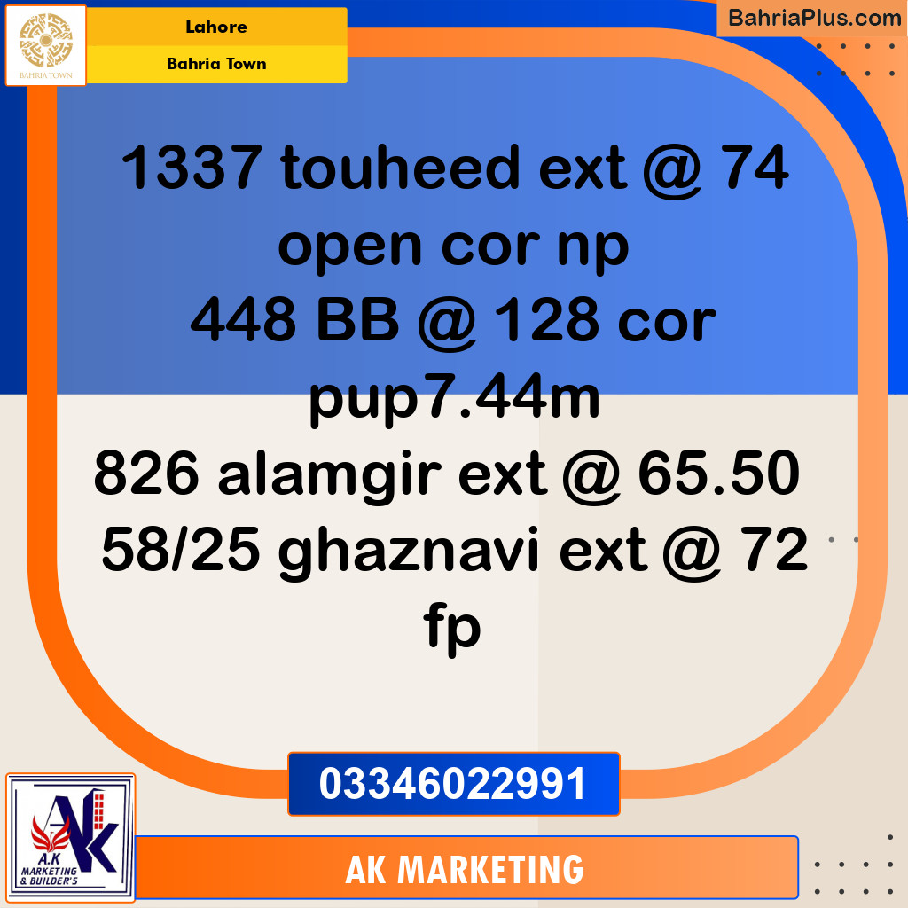 5 Marla Residential Plot for Sale in Bahria Town, Lahore - (BP-252879)