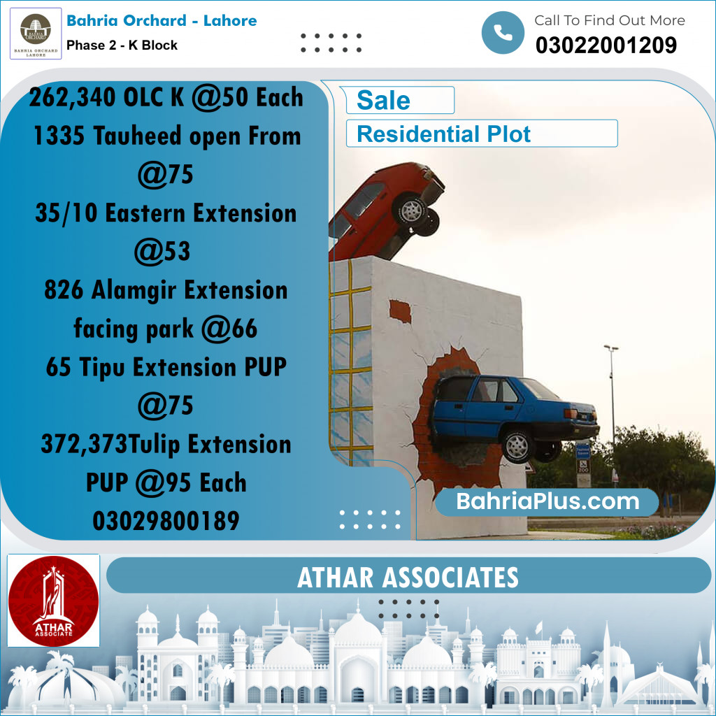 5 Marla Residential Plot for Sale in Phase 2 - K Block -  Bahria Orchard, Lahore - (BP-252911)