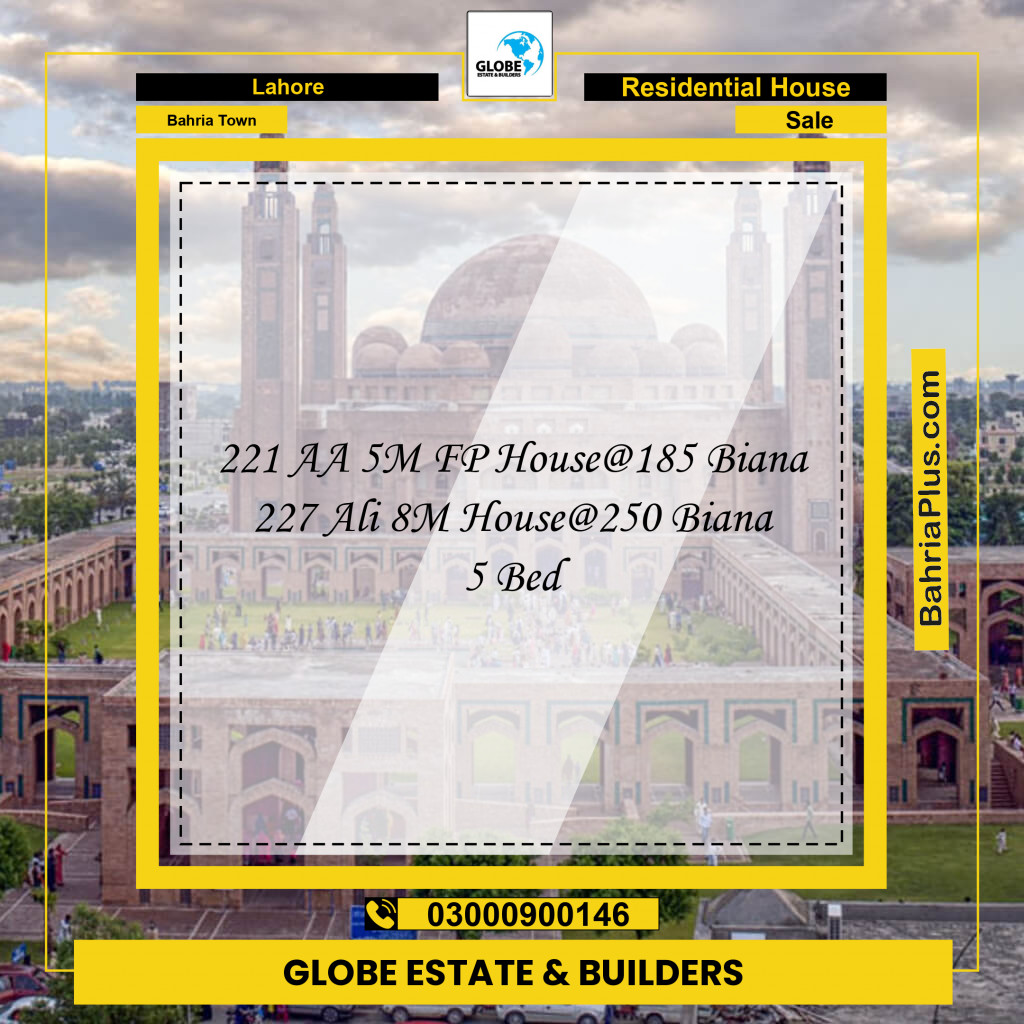 Residential House for Sale in Bahria Town, Lahore - (BP-253015)