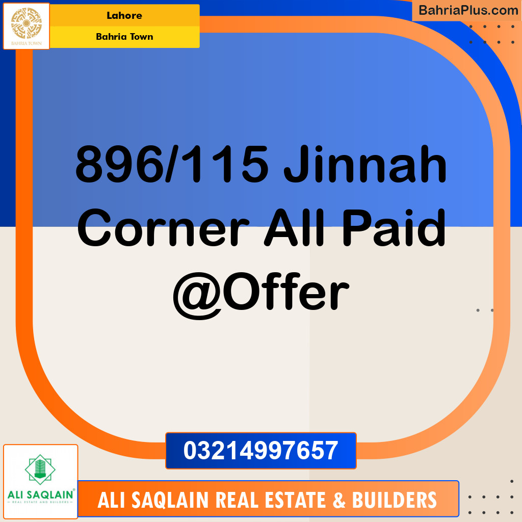Residential Plot for Sale in Bahria Town, Lahore - (BP-253058)