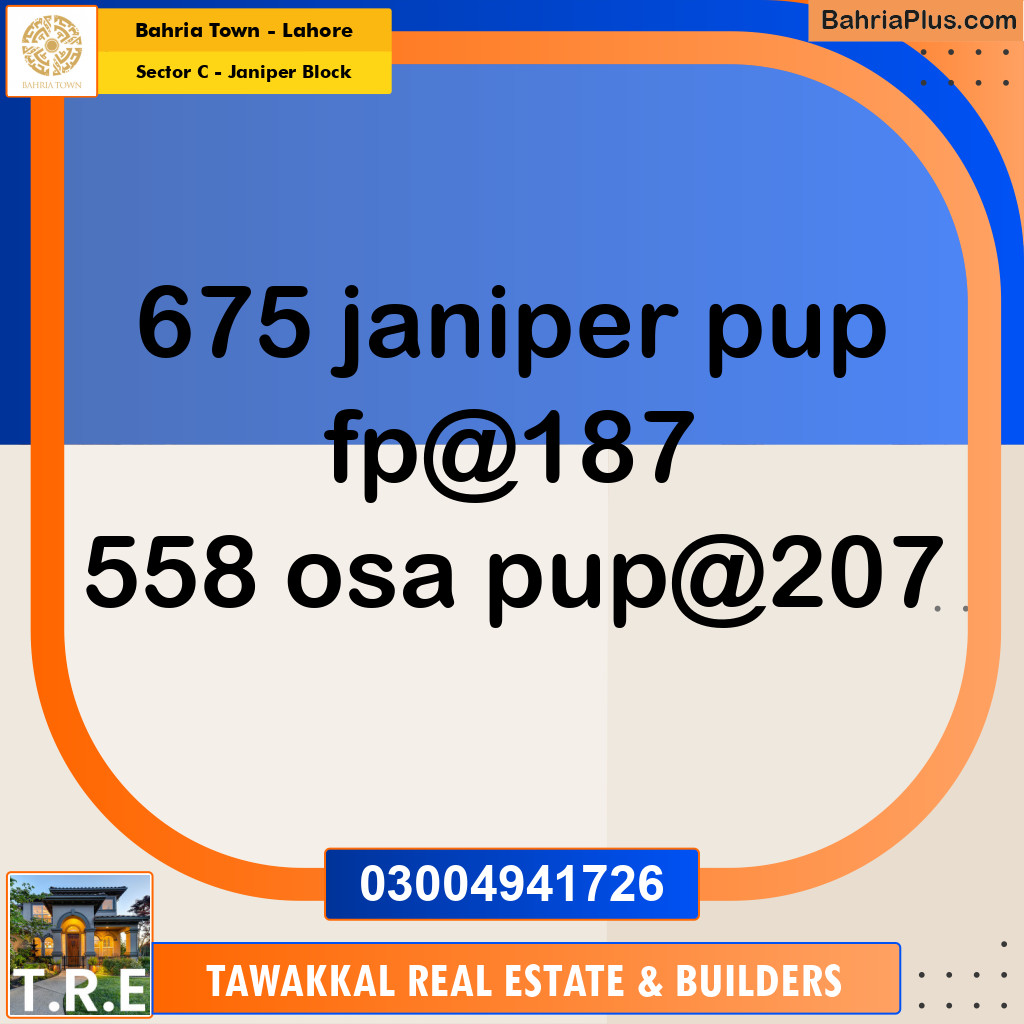 10 Marla Residential Plot for Sale in Sector C - Janiper Block -  Bahria Town, Lahore - (BP-253090)
