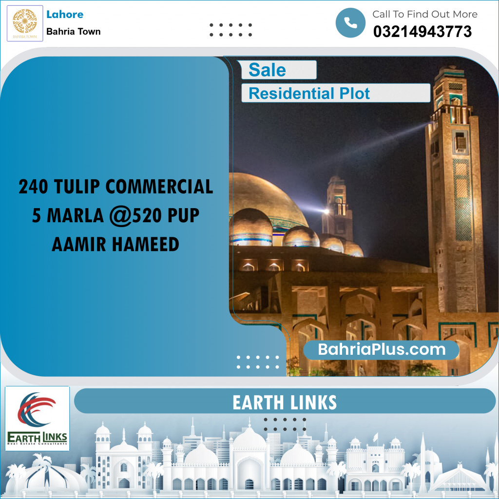 Residential Plot for Sale in Bahria Town, Lahore - (BP-253180)