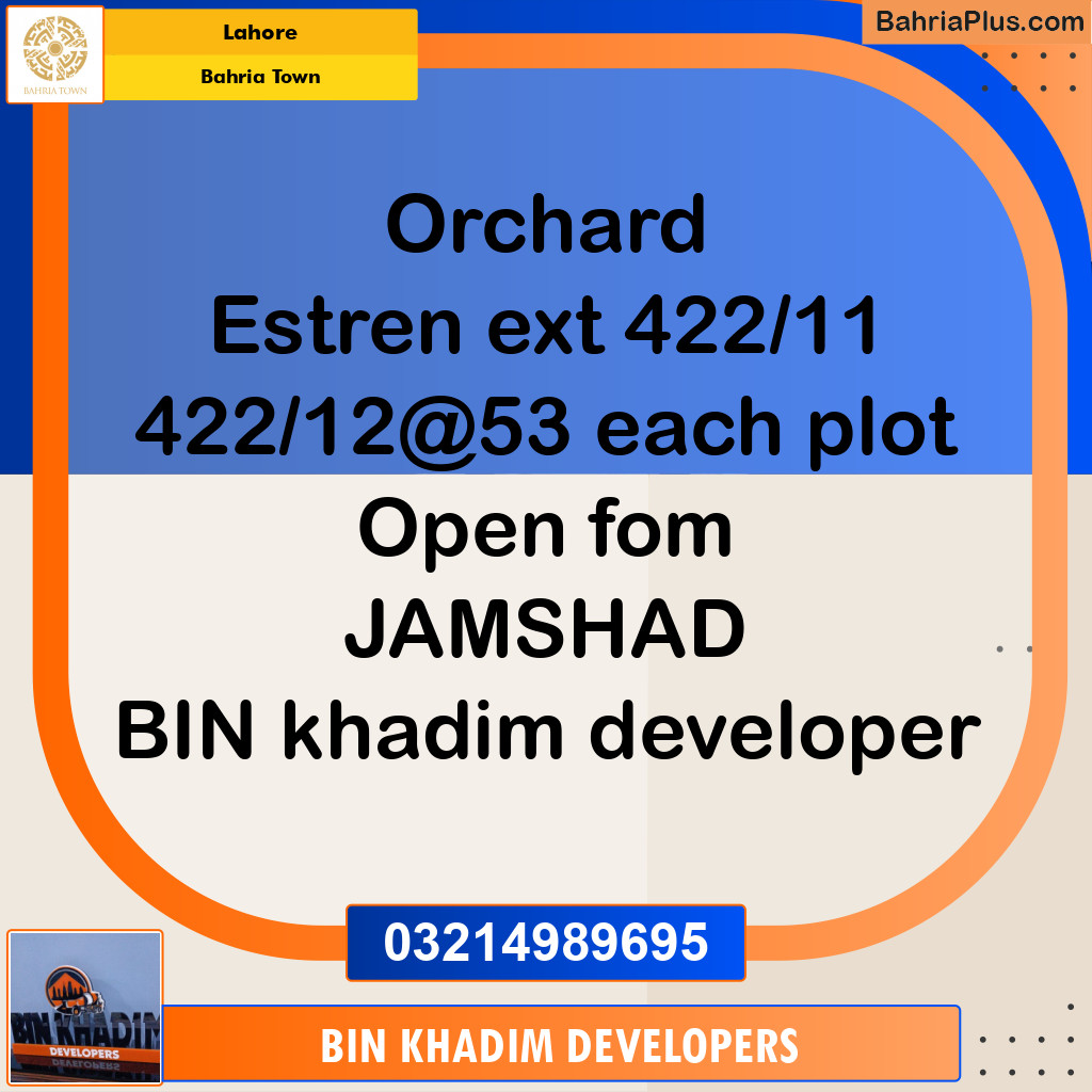 Residential Plot for Sale in Bahria Town, Lahore - (BP-253186)