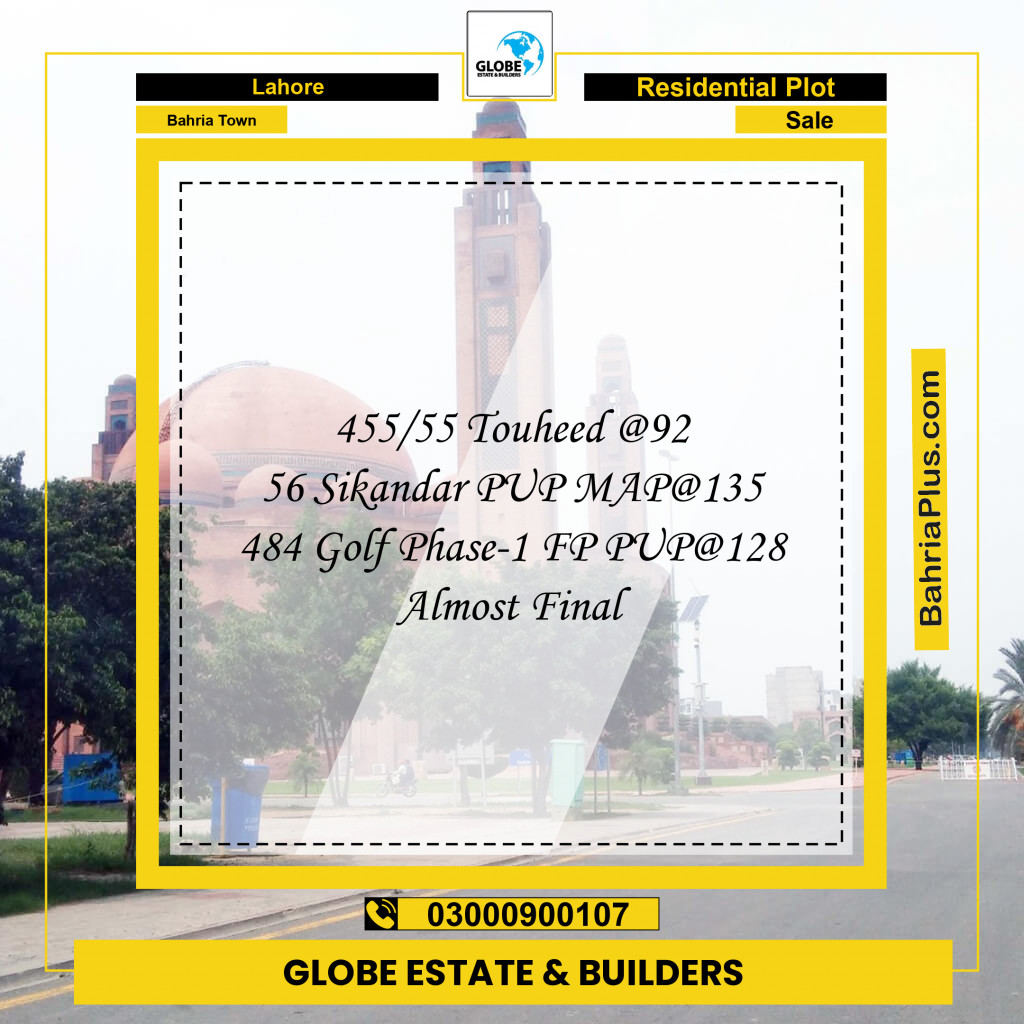 Residential Plot for Sale in Bahria Town, Lahore - (BP-253194)