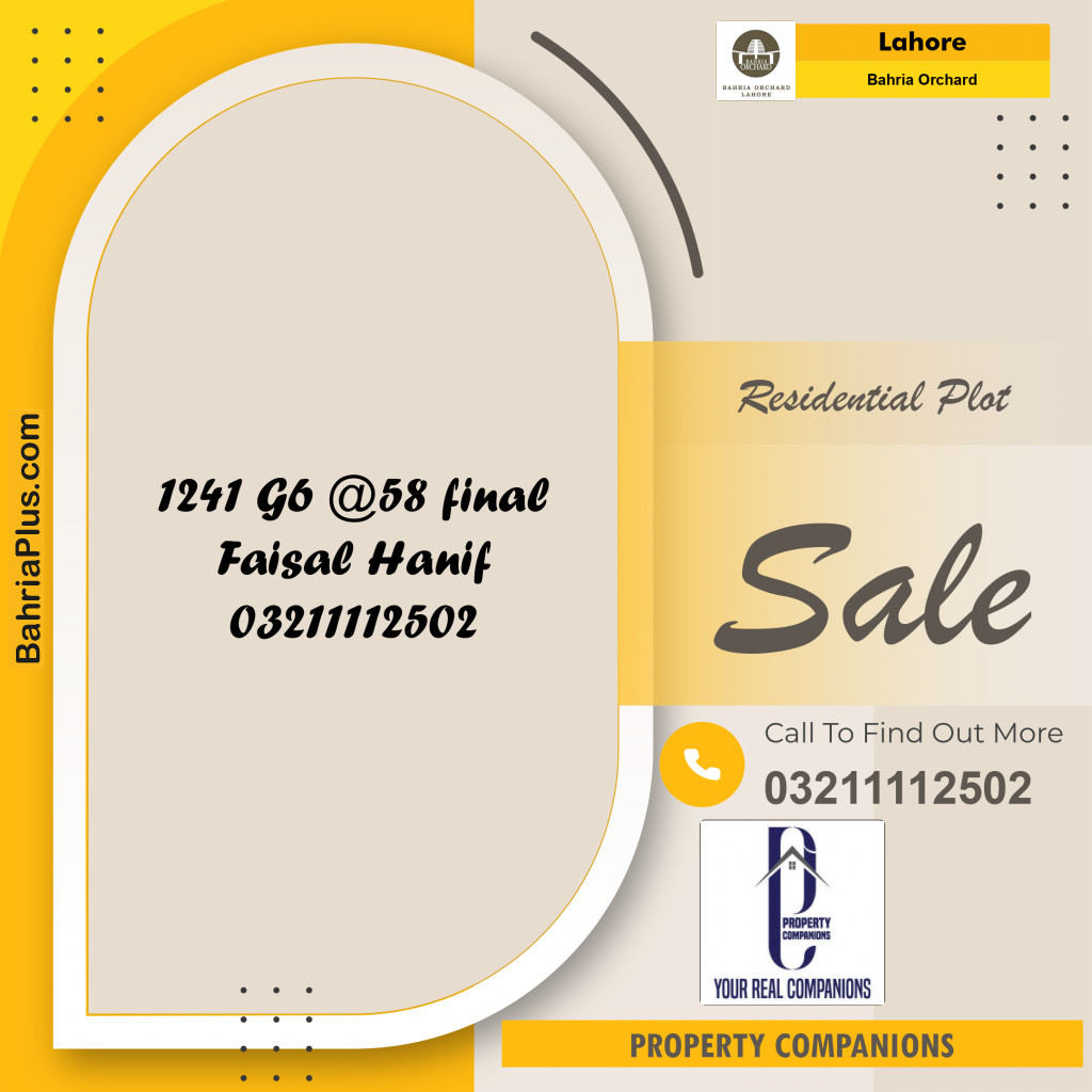 Residential Plot for Sale in Bahria Orchard, Lahore - (BP-253550)